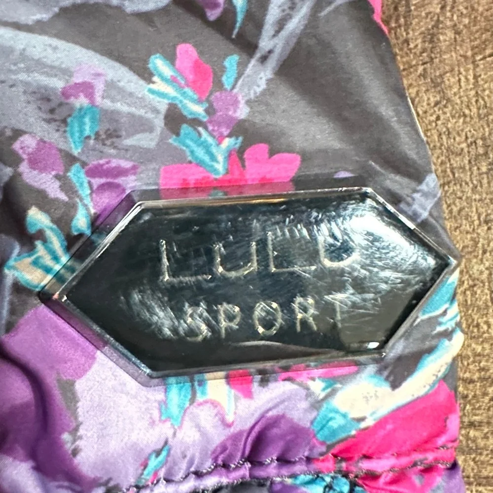 Women's Lulu Sport Floral Quilted Tote Bag in Black and Pink Easter